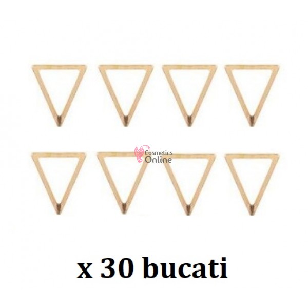Decoratiuni 3D Metalice Aurii pentru unghii Cod 3003 Triunghi